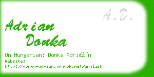 adrian donka business card